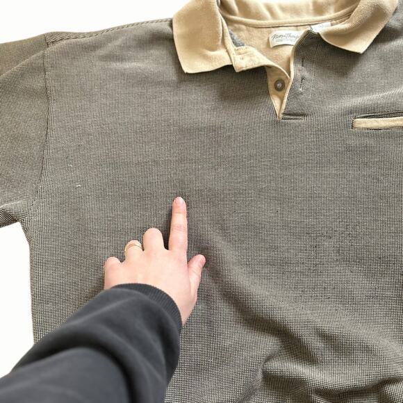 Vintage 90s Norm Thompson Polo Sweatshirt - Grandpa Core - XL - 89 - Picture 7 of 8